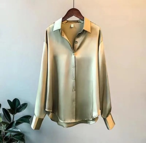 Vintage Satin Long Sleeve Shirt