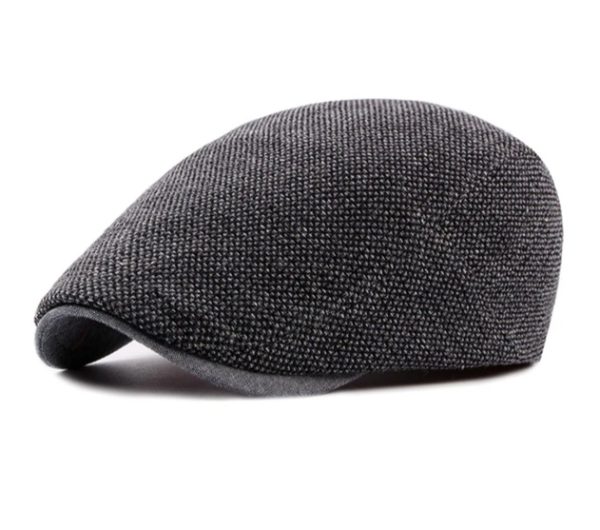 Plain Textured Retro Flat Cap - Image 3