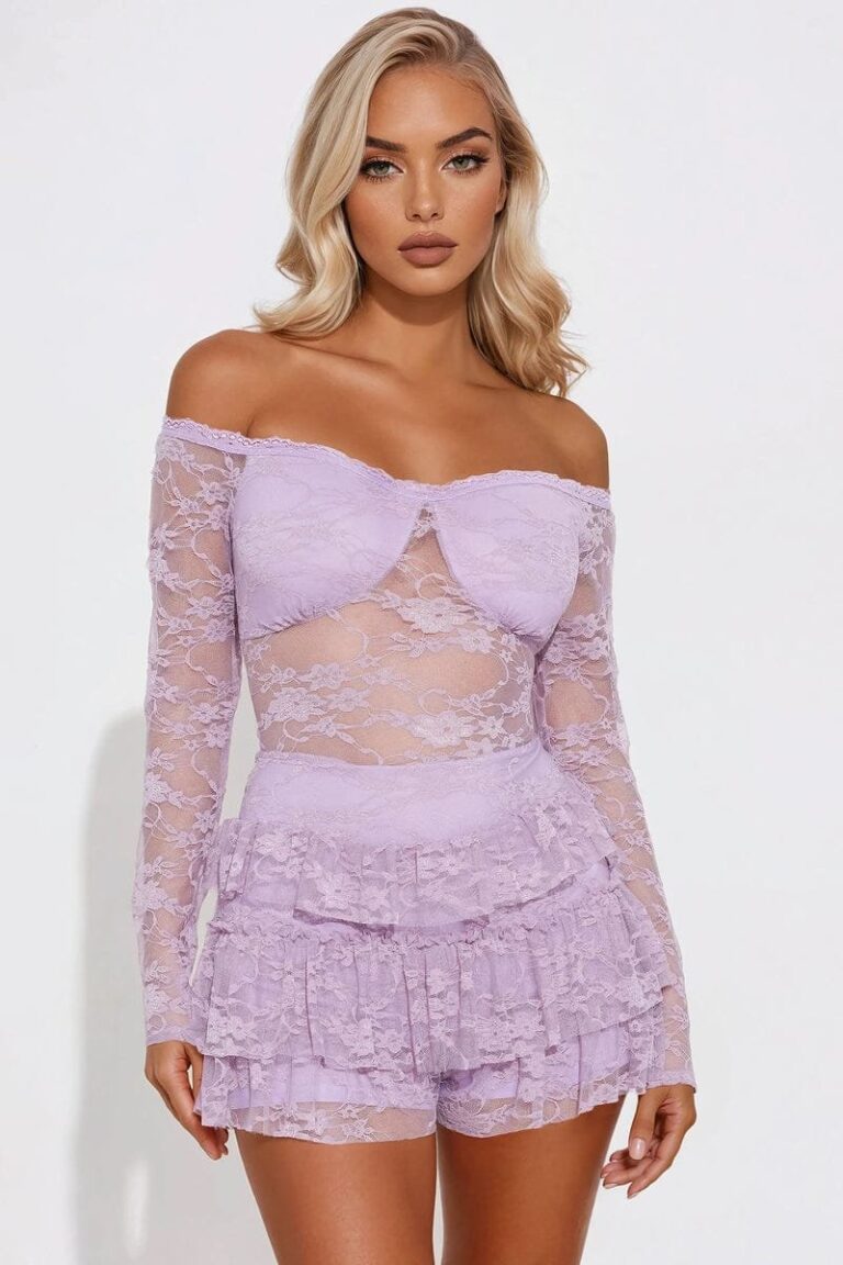 Sugar Plum Lace Romper